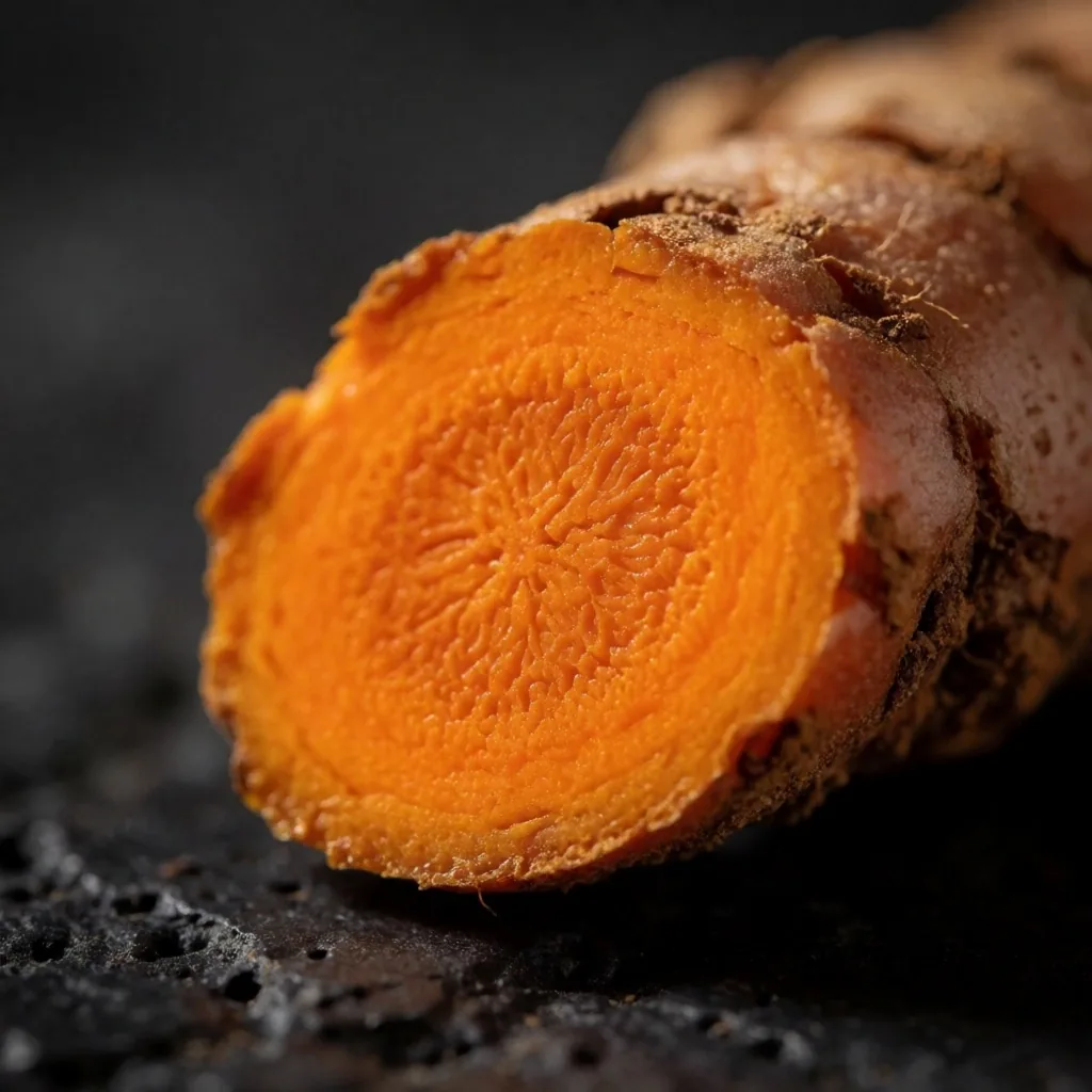 Turmeric root cross section
